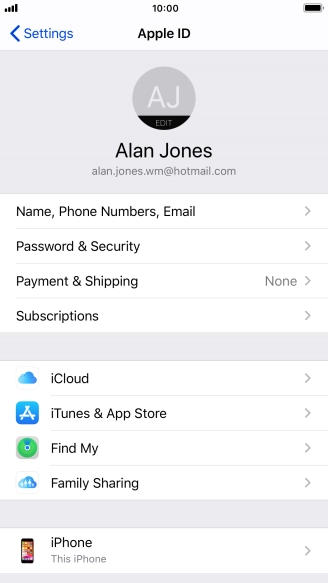 Press iCloud.