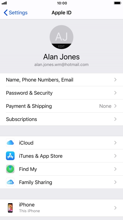Press iCloud.