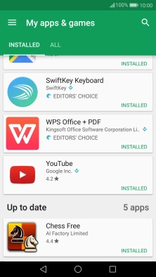 Press the required app.
