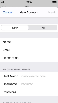 Press IMAP.