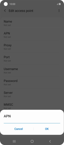 Key in live.vodafone.com and press OK.