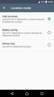 If you select High accuracy, your phone can find your exact position using the GPS satellites, the mobile network and nearby Wi-Fi networks. Satellite-based GPS requires a clear view of the sky.