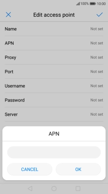 Key in mms.vodafone.net and press OK.