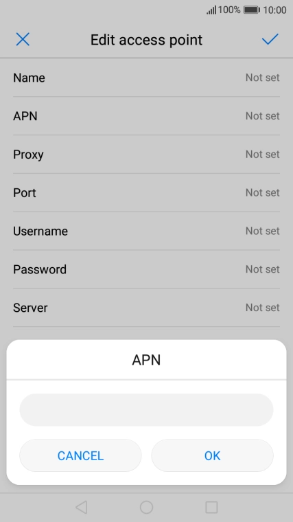 Key in mms.vodafone.net and press OK.