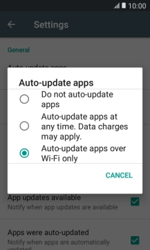 Press Do not auto-update apps to turn off the function.