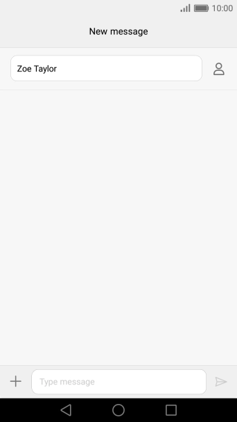 Press the text input field and write the text for your picture message.