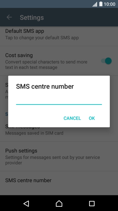 Key in +35387699989 and press OK.
