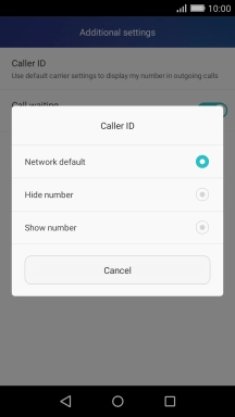 Press Show number to turn on caller identification.