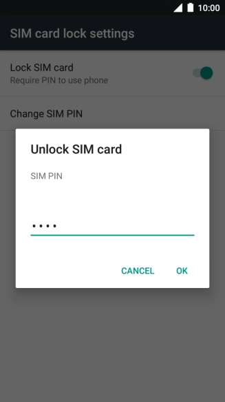 Key in your PIN and press OK.