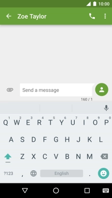 Press the text input field and write the text for your picture message.