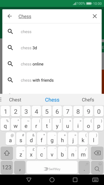 Key in the name or subject of the required app and press the search icon.