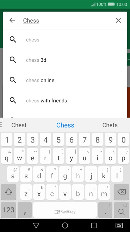 Key in the name or subject of the required app and press the search icon.