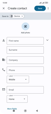 Press First name and key in the required first name.