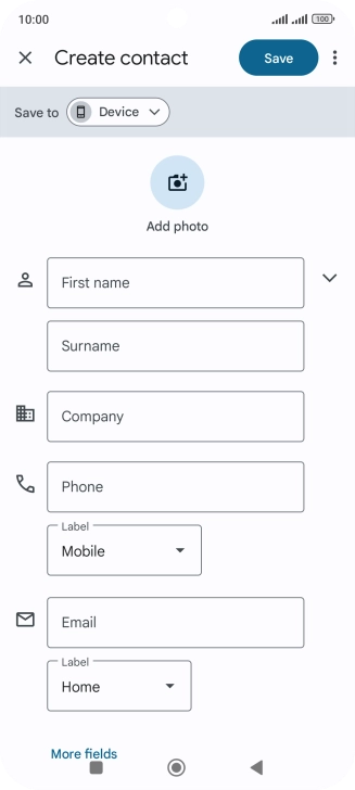Press First name and key in the required first name.