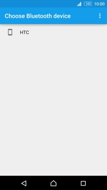 Press the required Bluetooth device and wait while the file is transferred.