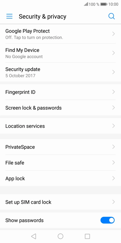 Press Set up SIM card lock.
