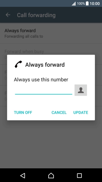 Press TURN OFF.
