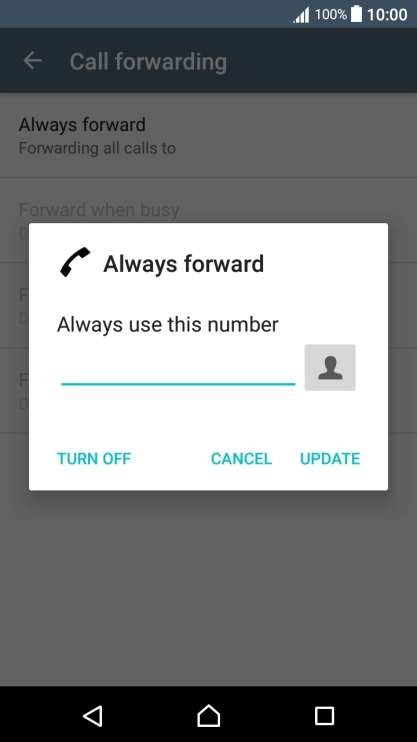 Press TURN OFF.