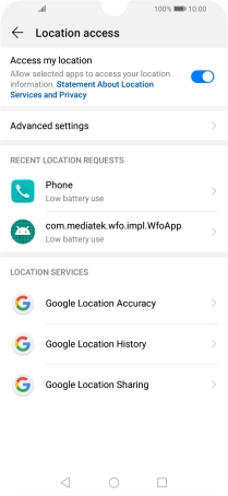 Press Google Location Accuracy.