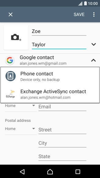 Press Phone contact.