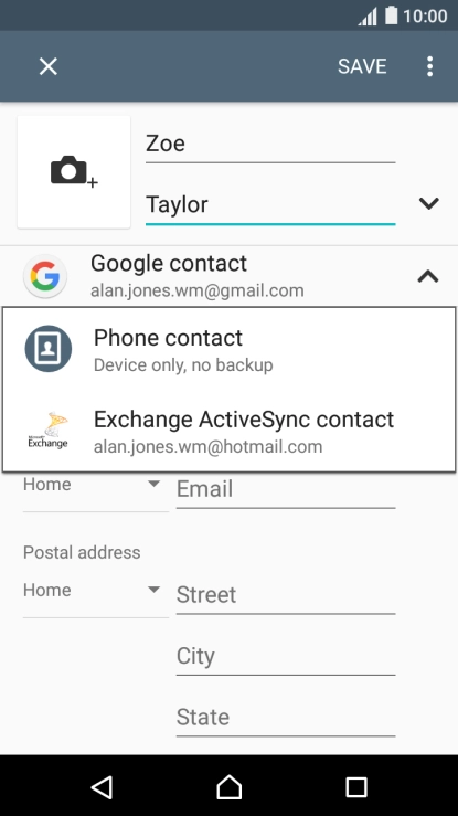 Press Phone contact.