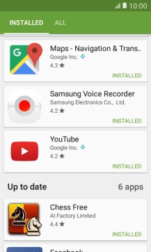Press the required app.
