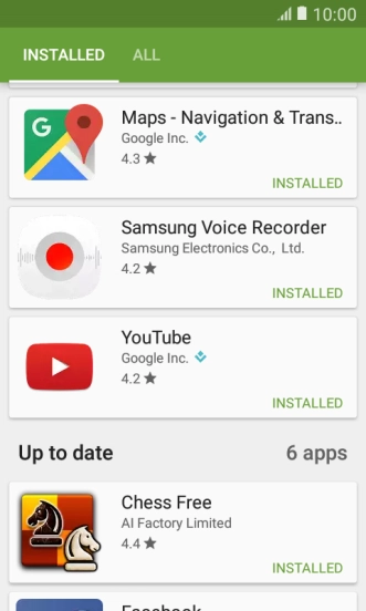 Press the required app.