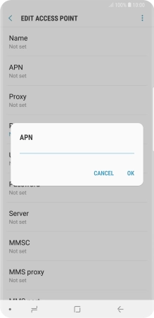 Key in mms.vodafone.net and press OK.