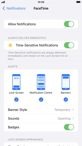 Press the indicator next to 