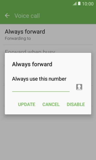 Press DISABLE.