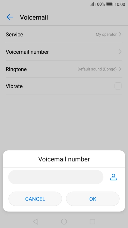 Key in (prefix) 5 (your phone number) and press OK.