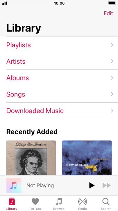 Press Playlists.