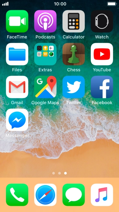 Press and hold the required app until the icons start to jiggle.