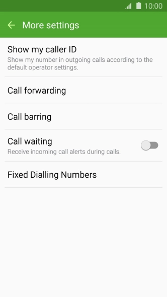 Press the indicator to turn the function on or off.