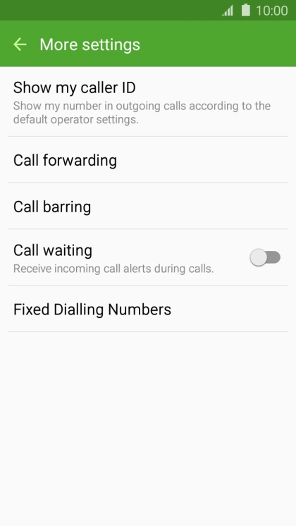 Press the indicator to turn the function on or off.