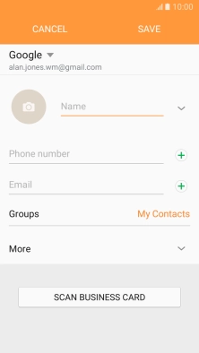 Press the address book drop down list.