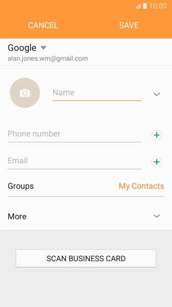 Press the address book drop down list.