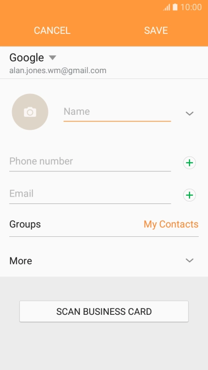 Press the address book drop down list.