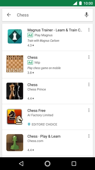 Press the required app.