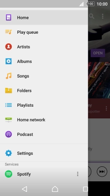 Press the required category and go to the required audio file.