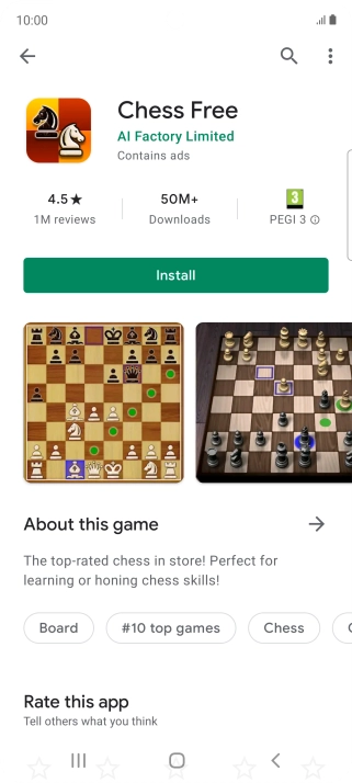Press Install and follow the instructions on the screen to install the app.