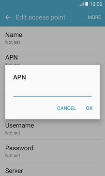 Key in mms.vodafone.net and press OK.