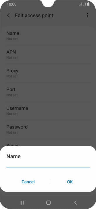 Key in Vodafone MMS and press OK.