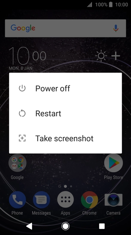 Press Power off.