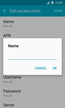 Key in Vodafone MMS and press OK.