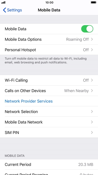 Press Mobile Data Network.