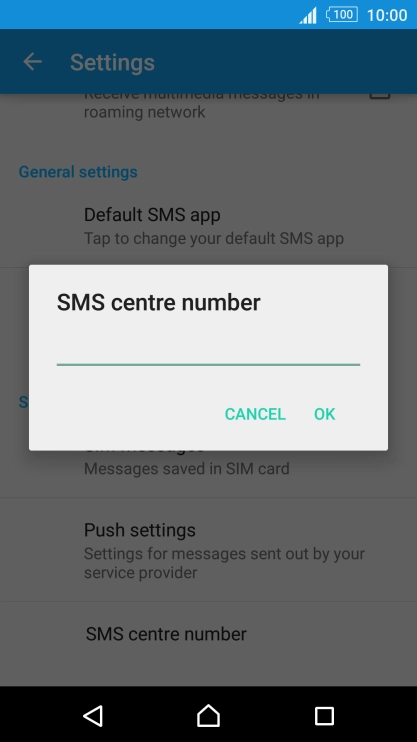 Key in +35387699989 and press OK.