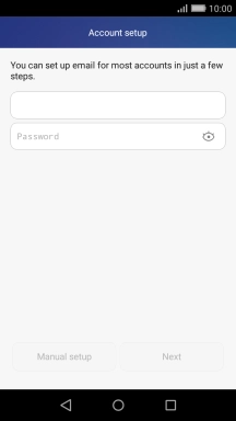 Press Password and key in the password for your email account.
