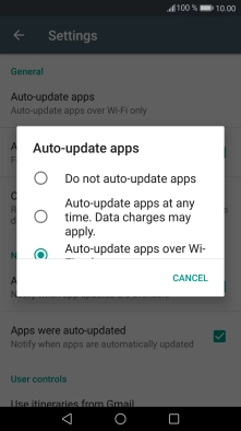 Press Do not auto-update apps to turn off the function.