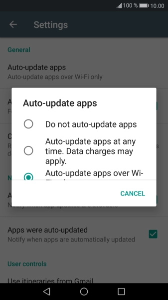 Press Do not auto-update apps to turn off the function.